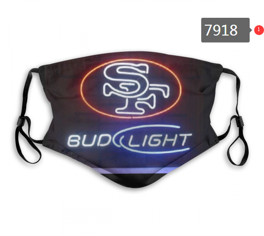 NFL 2020 San Francisco 49ers Dust mask with filter->nfl dust mask->Sports Accessory